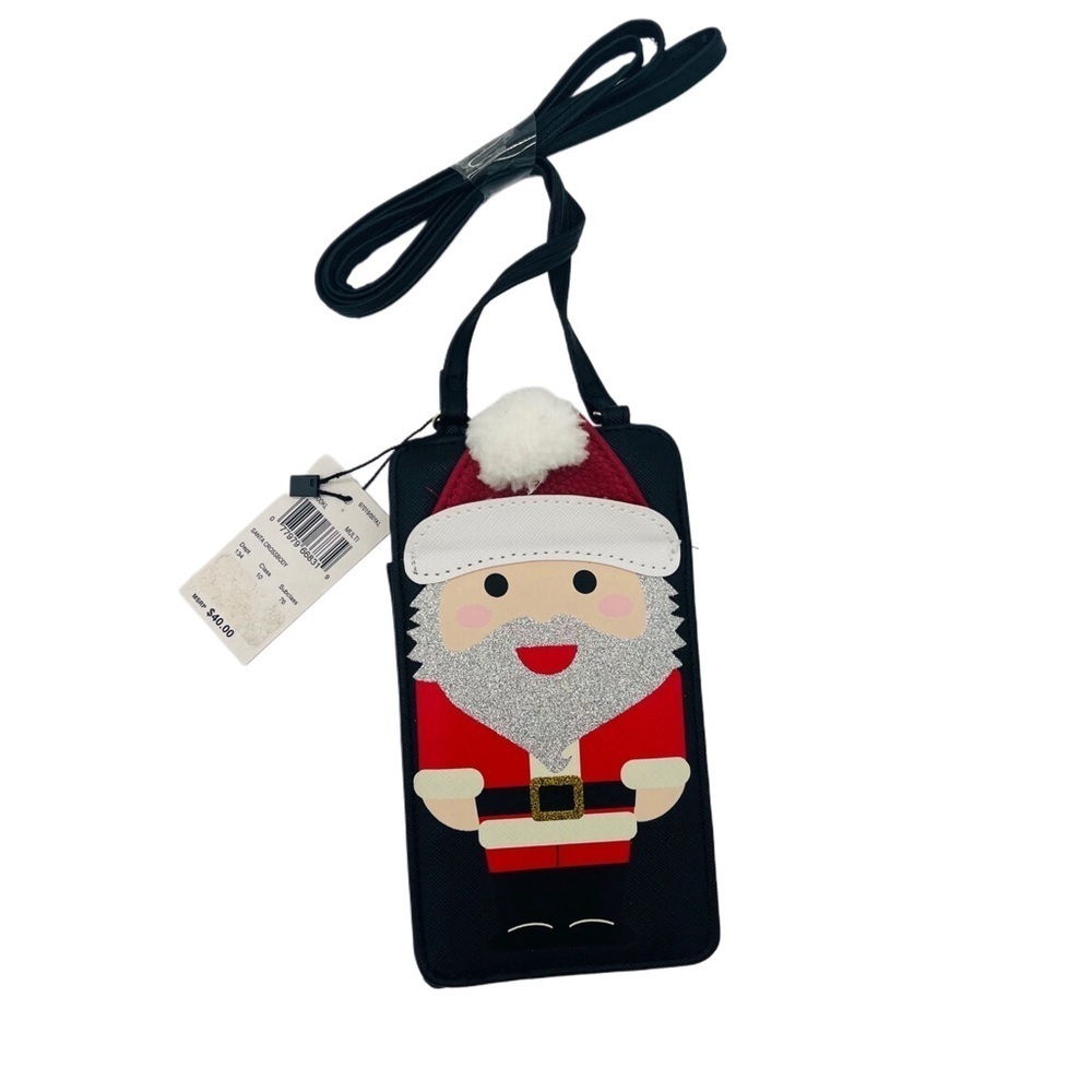 NWT Santa Claus Crossbody Christmas Phone Case with Wallet Purse